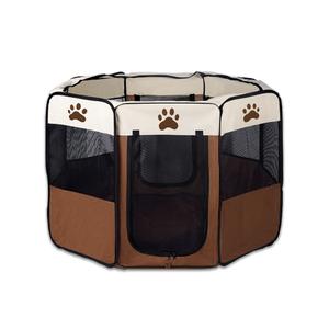8 Panel Pet Dog Cat Crate Play Pen Bags Kennel Portable Tent Playpen Puppy Cage Medium Brown Ebay