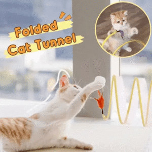 KittyMaze Faltbarer Katzentunnel mit Integriertem Spielzeug | 50% Rabatt Outlet New Styles