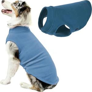 Gooby Stretch Fleece Vest Dog Sweater - Warm Pullover Fleece Dog Jacket - Winter Dog Clothes for Small, Large Dogs, Boy or Girl - Soft, Super Stretchy Fleece Vest Dog Sweater - Steel Blue, 5X-Large With Paypal For Sale