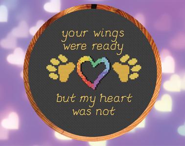 'Your Wings Were Ready' - Pet Memorial cross stitch pattern With Mastercard Cheap Pice