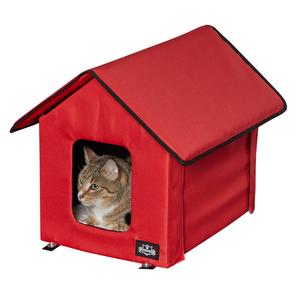 Heated Cat House with Sherpa Pad Fashion Style Online