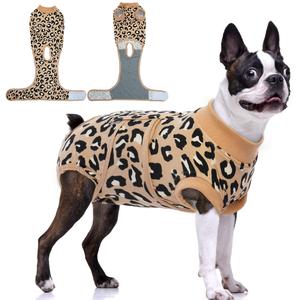 FUAMEY Recovery Suit for Dogs After Surgery,Soft Breathable Dog Bodysuit E-Collar & Cone Alternative Surgical Suit,Male Female Dog Neuter Spay Suits Anti Licking Wounds Onesie Brown Leopard L Buy Cheap Perfect