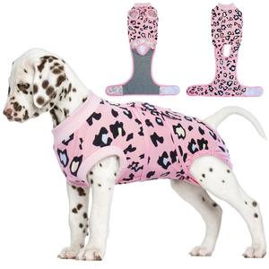FUAMEY Recovery Suit for Dogs After Surgery,Soft Breathable Dog Bodysuit E-Collar & Cone Alternative Surgical Suit,Male Female Dog Neuter Spay Suits Anti Licking Wounds Onesie Pink Leopard S Outlet Marketable