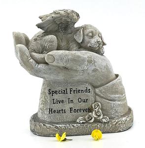 Bellaa 22908 Dog Garden Statue Angel Pet Memorial Grave Marker Tribute in God's Hands Sale Release Dates