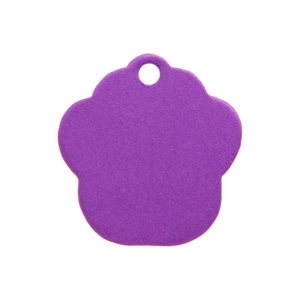 Aluminium Purple Paw Pet Tag Sale Professional