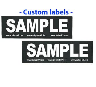 1 x Pair of Custom Labels for your Dog Harness Clearance Cheap Real