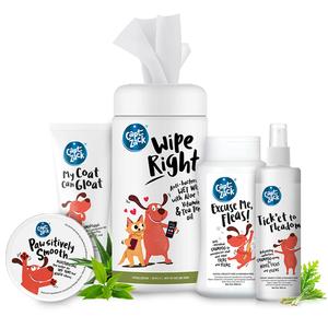 Captain Zack Dog Fleadom kit for All Breeds | Ultimate 6-in-1Groom-Kit for Your Dog | Shampoo Conditioner Dry Shampoo Paw Butter Cologne WipesI pH Balanced & Paraben Free Cheap Sale Sale