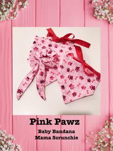 Pink Pawz- Baby bandana and Mama Scrunchie Buy Cheap With Mastercard