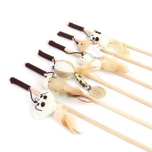 1PC Teaser Feather Toys Funny Colorful Rod Cat Buy Cheap Deals