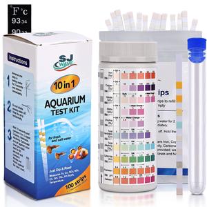 Aquarium Test Strips 10 in 1 Fish Tank Water Testing Kit & eBook - 100 Fast & Accurate Fish Tank Test Strips & Fish Tank Thermometer - Pond Water Test Kit - Freshwater & Saltwater Fish Tanks Cheap Fashionable