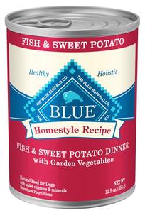 Blue Buffalo Homestyle Recipe Fish & Sweet Potato Dinner with Garden Vegetables Canned Dog Food Cheap Sale Genuine