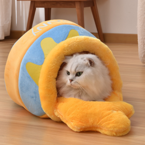 Autumn Winter Pet hHoney Jar Covered Cat Bed Cheap Order