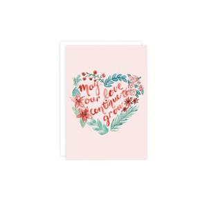 Love Grow Heart Wreath Valentine's Card Quality Free Shipping Outlet