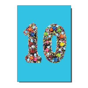 Age 10 Number Ten Birthday / Greetings Card View
