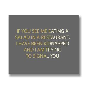 Kidnapped Silver Foil Plaque Buy Cheap Footlocker Finishline