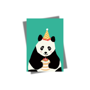 GREETING CARD: Birthday Panda (3 colours) Visit For Sale