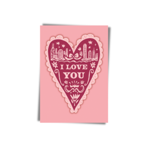 GREETING CARD: I love you (2 sizes) Cheap Purchase