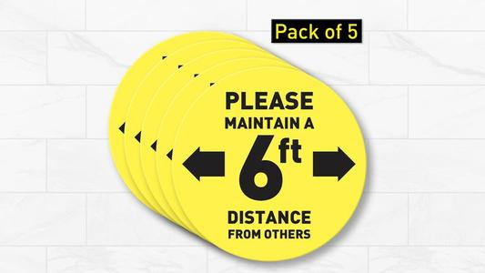 Custom Floor Decals (Pack of 5) | Social Distancing Floor Decals* Discount Great Deals