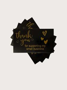 Black and Gold thank you card Clearance Outlet