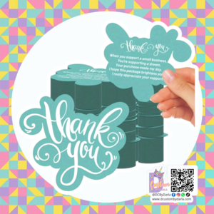 Aqua thank you card Buy Cheap Shop
