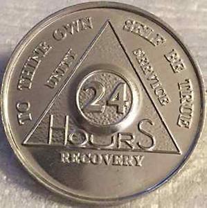 10 Aluminum AA 24 Hours Medallion Desire Chip Coin 24hrs Clearance Pictures