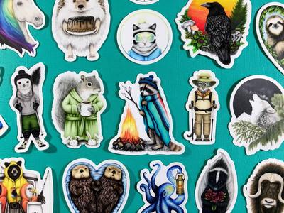 Abundance Illustration Sticker Outlet Fashion Style