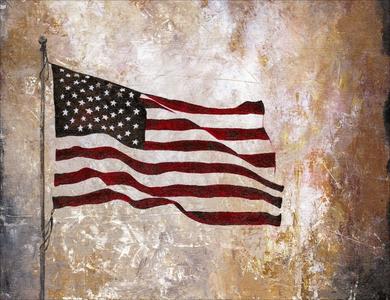 American Flag 5"x7" Postcard Club Print Cheap Sale Low Cost