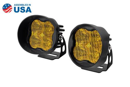 Diode Dynamics SS3 LED Pod Max Yellow SAE Fog Angled Pair DD6502P Sale Pick A Best