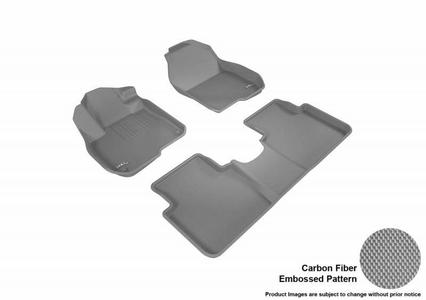 3D Maxpider 2017-2021 Honda CR-V 1st Row 2nd Row Kagu Carbon Fiber Embossed Pattern Gray Floor Mat L1HD08601501 Cheap Pice Wholesale
