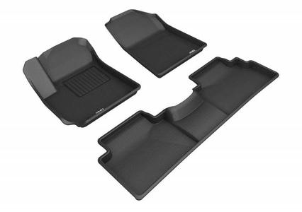3D Maxpider 2020-2024 Kia Soul 1st 2nd Row Kagu Carbon Fiber Embossed Pattern Black Floor Mats L1KA05001509 Cheap Extremely