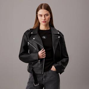 '   Classic Faux Leather Biker  Outlet Collections