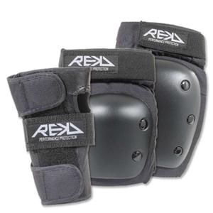 REKD Heavy Duty Triple Skate Protection Pad Set - Black Free Shipping Pick A Best