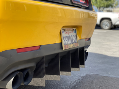 2015 - 2023 Dodge Challenger: V2 Carbon Fiber Straight Diffuser Shop Offer Online