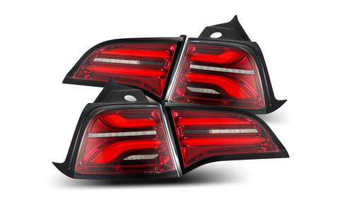 Alpharex - PRO-Series LED Tail Lights (Red Smoke) - Tesla Model 3 Outlet New