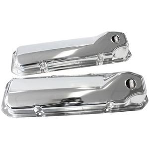 AeroFlow=Chrome Steel Valve Covers Suit SB Ford 302-351 Cleveland Without Logo Enjoy Online