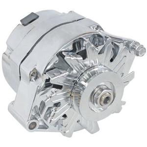 AeroFlow=140amp Chev Style 1-Wire Alternator Chrome Finish Outlet Cheap Pices