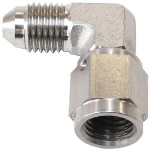 AeroFlow=90 Stainless Steel Male to Female Fitting -4AN -4AN to -4 Swivel Nut Discount Sale Online
