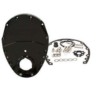 AeroFlow=Small Block Chev 350 2-Piece Billet Timing Cover-Chrome Finish Includes Free Shipping Low Cost