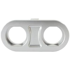 AeroFlow=Universal Modular 2-Port Billet Bulkhead Plate Polished Finish Sale Ebay