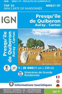 Top 25 mini map # M0821 OT - Quiberon Peninsula, Auray, Carnac | IGN Discount Best Sale