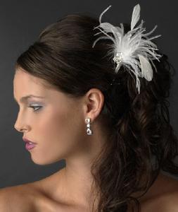 Cyrstal Feather Bridal Hair Pin Cheap Sale Visit