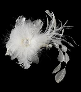 Beautiful Feather Crystal Bridal Flower Clip Cheap In China