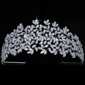 Big Luxury Couture Cubic Zirconia CZ Crystal Bridal Headband Tiara Outlet Shop Offer