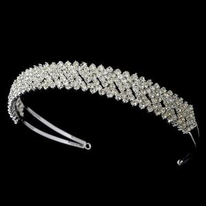 Crystal Covered Headband in Lustrous Silver Plating Cheap Footlocker Finishline