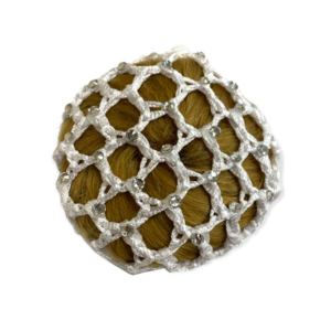 Crochet Hair Bun Net with Crystals (White) Clearance Sast