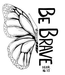 5 pack of Be Brave Butterfly tattoos Shop For Sale