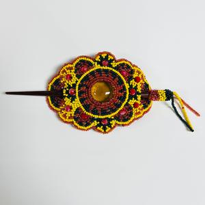 Beautiful Beaded Hair Barrette with Wood Stick Cheap Sale 100% Guaranteed