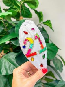 '21 Finally' Embellished Headband Official Site