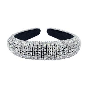 #17395 - Rhinestone Velour Headband - 1.25" Wide (Limited Supply) 2025 Online