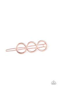 A HOLE Lot of Trouble - Copper Hair Clip - Paparazzi Accessories Cheap Sale Big Discount